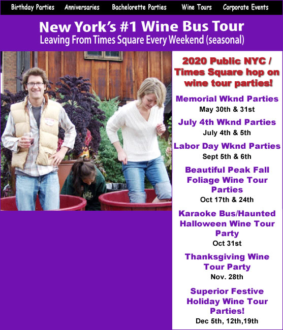 A list of wine tours for 2020